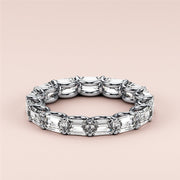 1.50 TCW Emerald Cut Lab Grown Diamond Wedding Band Gift For Her Mapple Gems
